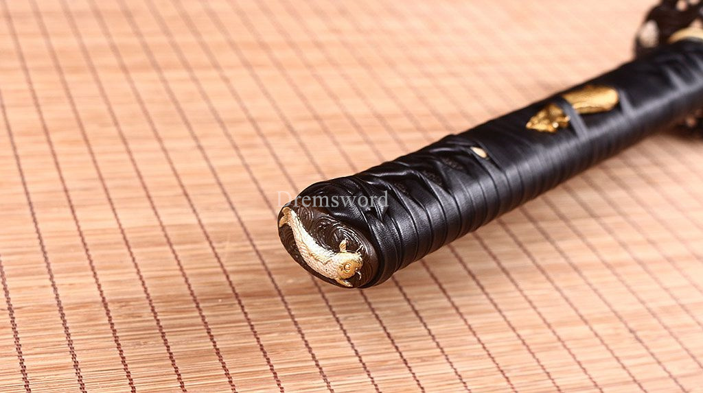 9260 Spring Steel Nodachi Katana Japanese Samurai Sword Full Tang For Practice SHINOGI-ZUKURI Black