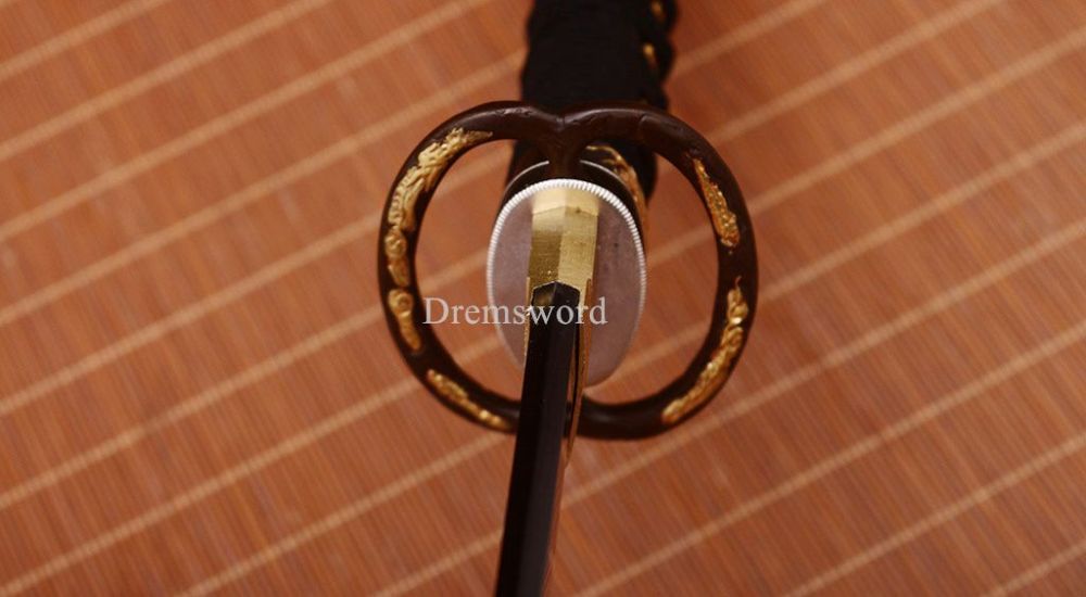 L6 Steel Clay tempered Hadori-polishing Steel Wakizashi Japanese Samurai Sword SHINOGI-ZUKURI Black