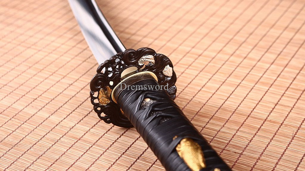 9260 Spring Steel Nodachi Katana Japanese Samurai Sword Full Tang For Practice SHINOGI-ZUKURI Black