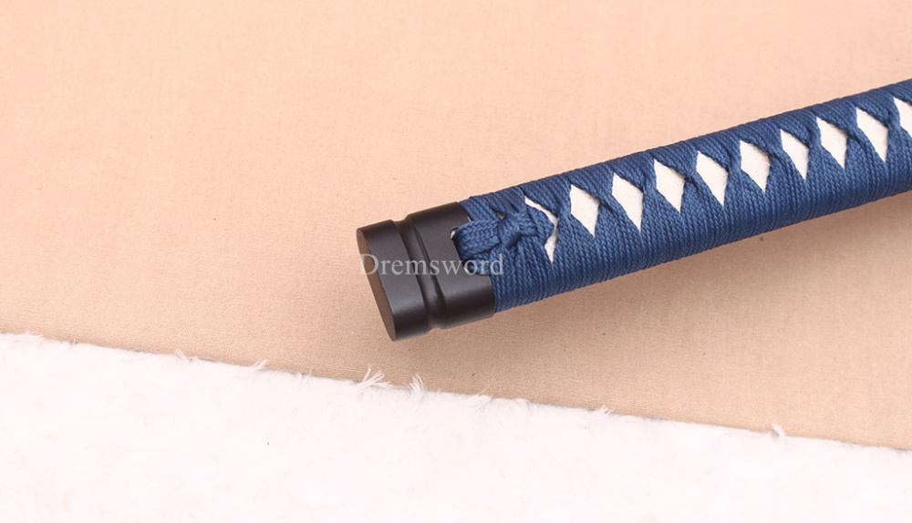 Handmade 1095 High Carbon Steel Katana Japanese Samurai Sword Battle Ready Blue Kiriha-Zukuri Blue