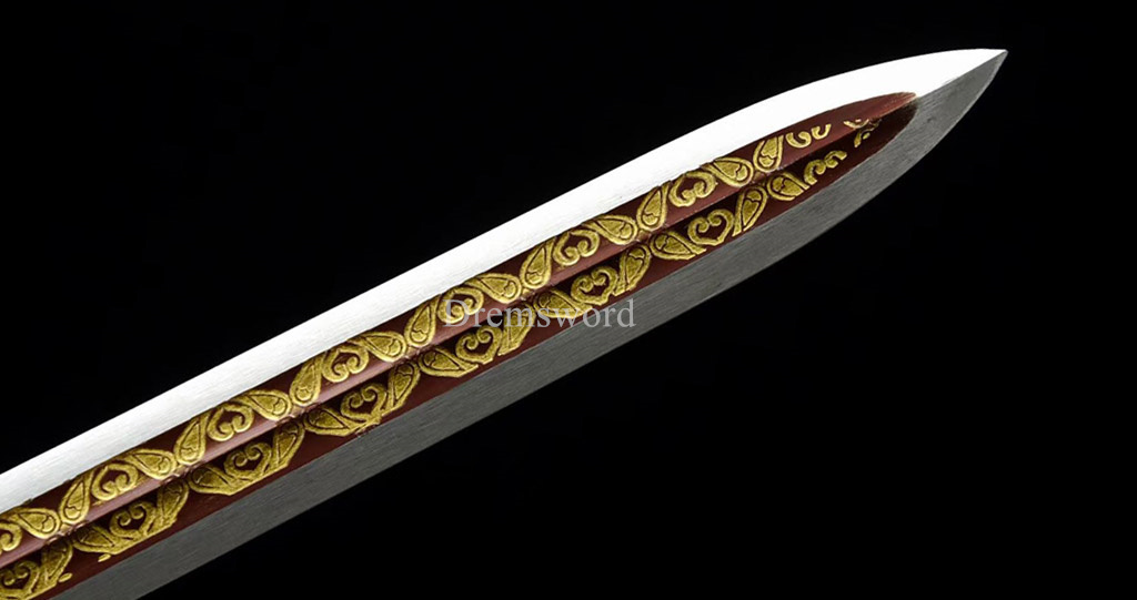 Handmade L6 steel Jian Traditional Chinese Sword Battle Ready Sharp New Brown JIAN