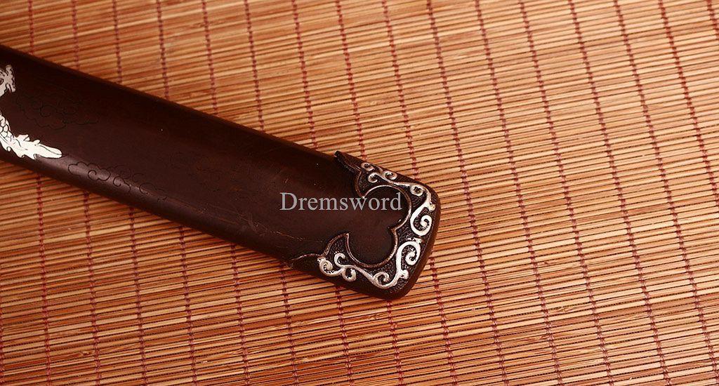 Handmade L6 steel Jian Traditional Chinese Sword Sharp Battle Ready New Brown Kiriha Zukuri