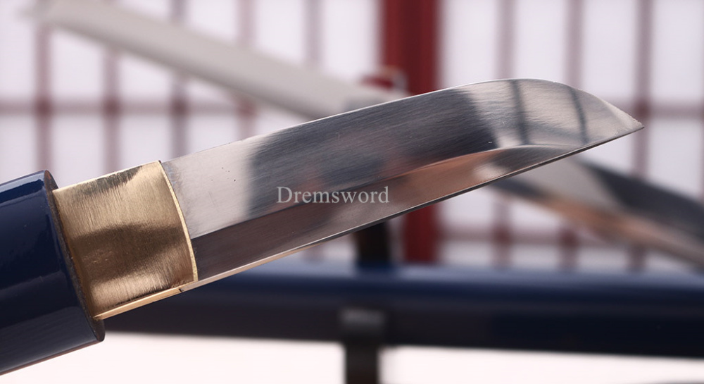 Handmade 1095 High Carbon Steel Katana Japanese Samurai Sword Battle Ready Blue Kiriha-Zukuri Blue