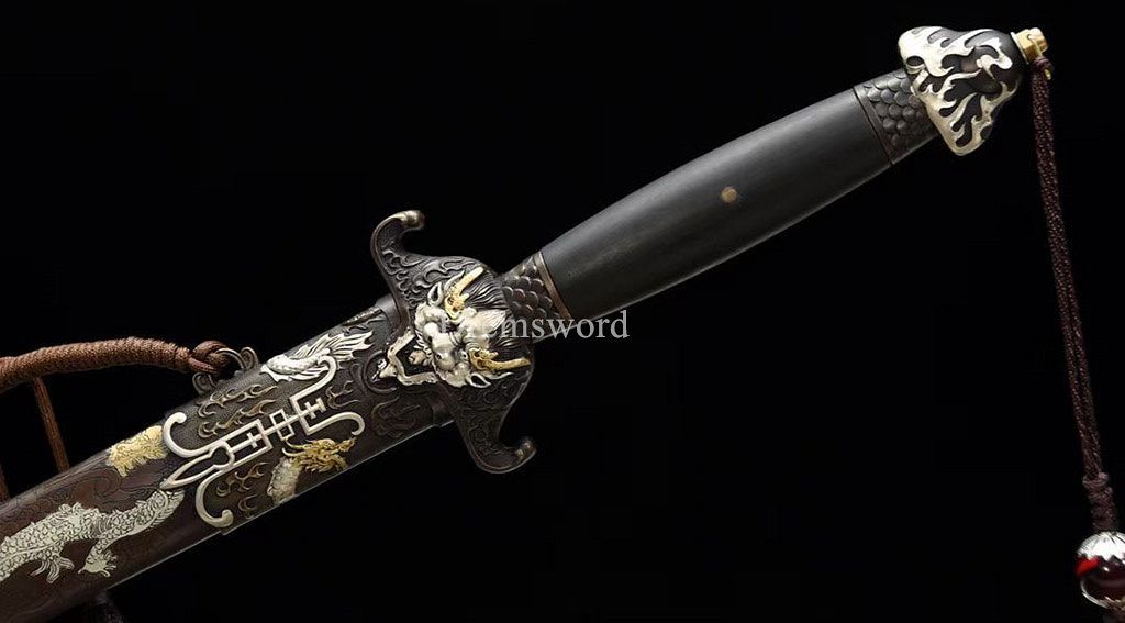 Handmade L6 steel Jian Traditional Chinese Sword Battle Ready Sharp New Brown JIAN