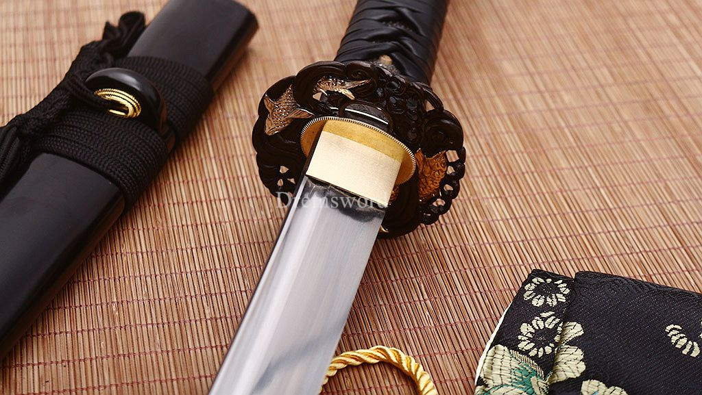 9260 Spring Steel Nodachi Katana Japanese Samurai Sword Full Tang For Practice SHINOGI-ZUKURI Black