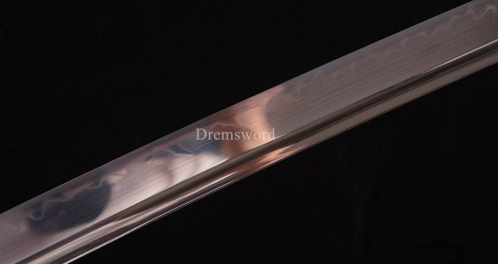 T10 Clay tempered steel Katana Japanese Blade Samurai Sword Hand Forge Full Tang Shinogi Zukuri Full Tang Black And Gold