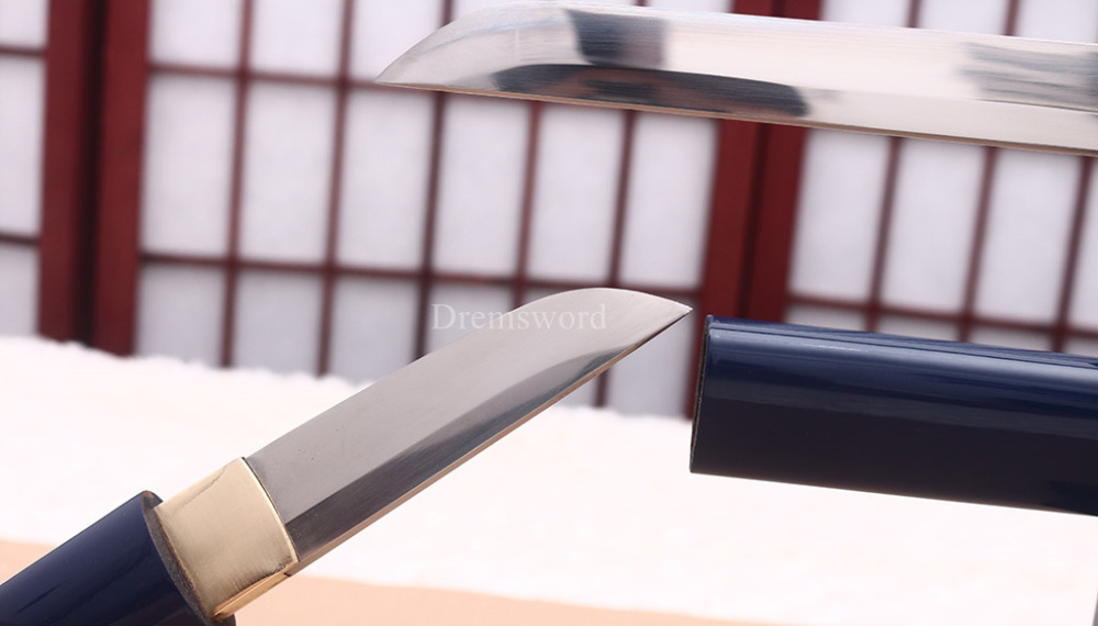 Handmade 1095 High Carbon Steel Katana Japanese Samurai Sword Battle Ready Blue Kiriha-Zukuri Blue