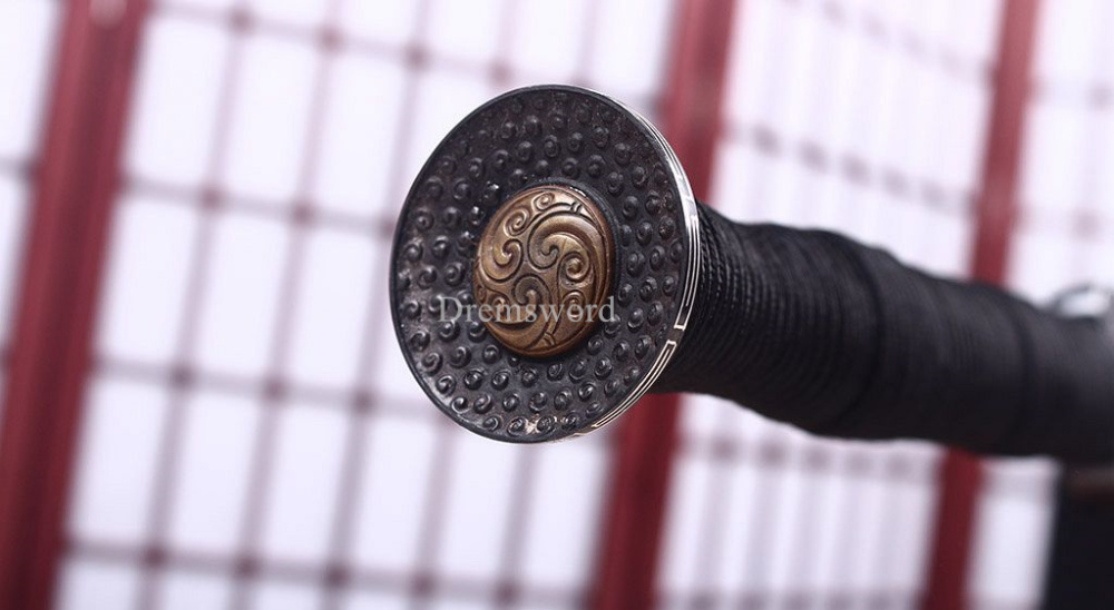 Damascus Folded Steel Han Jian Traditional Chinese Sword Handmade Battle Ready Han Jian Real Sharp Sword Black