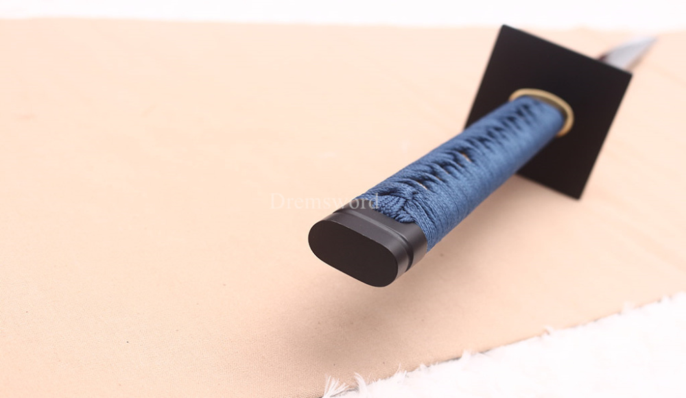 Handmade 1095 High Carbon Steel Katana Japanese Samurai Sword Battle Ready Blue Kiriha-Zukuri Blue