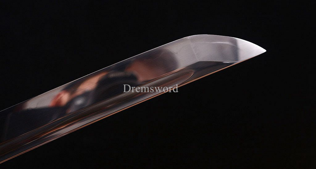 Battle Ready Tachi T10 Clay Tempered Japanese Samurai Katana Sword Real Hamon Shinogi Zukuri Full Tang  Sharp Brown.