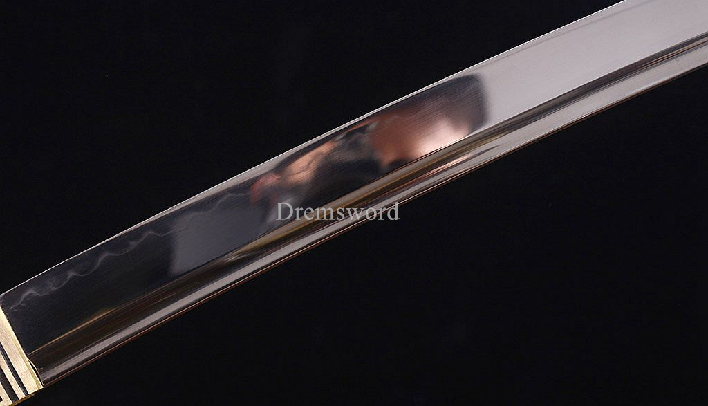 Battle Ready Tachi T10 Clay Tempered Japanese Samurai Katana Sword Real Hamon Shinogi Zukuri Full Tang  Sharp Brown.