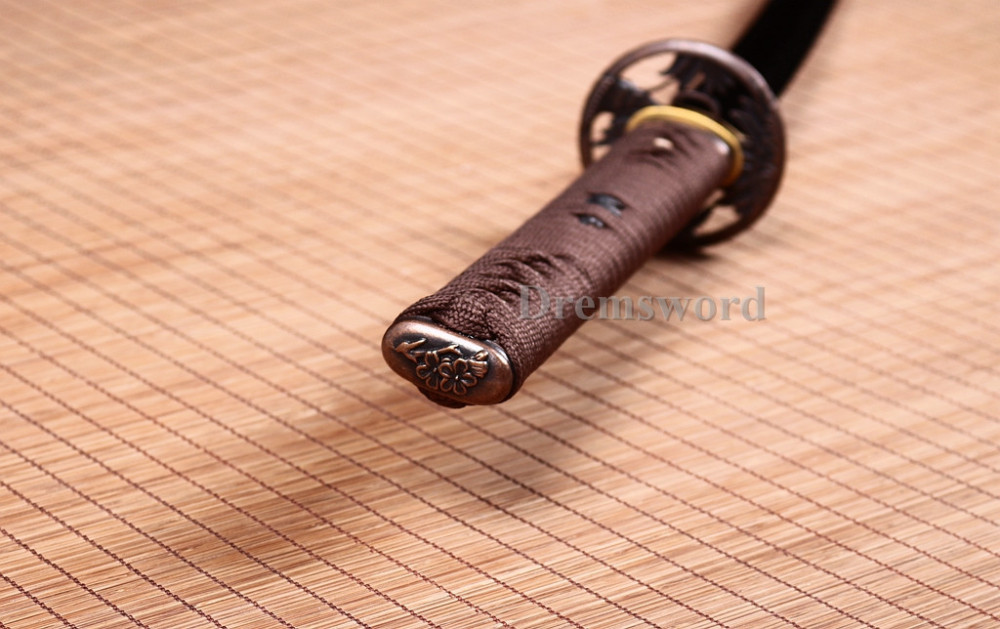 Promotion Handmade Clay tempered T10 Steel coffee Japanese Samurai Sword Shinogi-Zukuri battle ready sharp Black