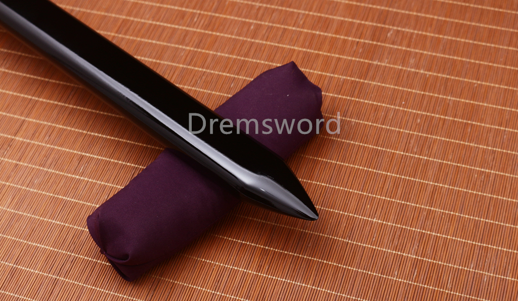 Handmade Clay tempered T10 Steel black sword ninjato Japanese Samurai ninja Sword full tang battle ready kiriha-ZUKURI sharp Real hamon.