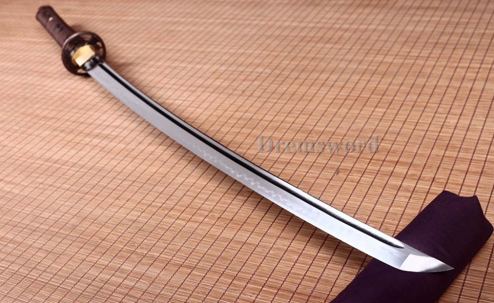 Promotion Handmade Clay tempered T10 Steel coffee Japanese Samurai Sword Shinogi-Zukuri battle ready sharp Black