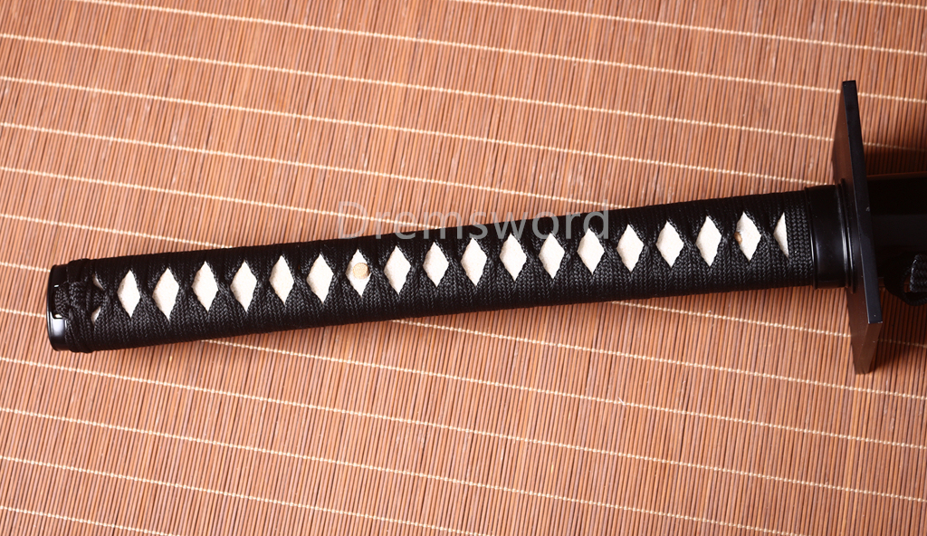 Handmade Clay tempered T10 Steel black sword ninjato Japanese Samurai ninja Sword full tang battle ready kiriha-ZUKURI sharp Real hamon.
