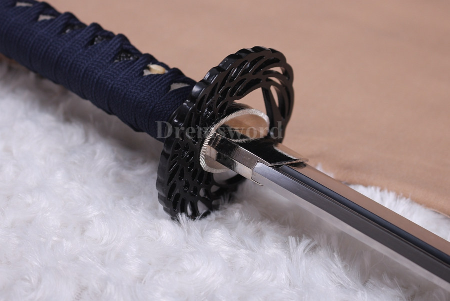 9260 spring steel katana Japanese Samurai Sword sharp full tang blade Battle Ready Shinogi-Zukuri black