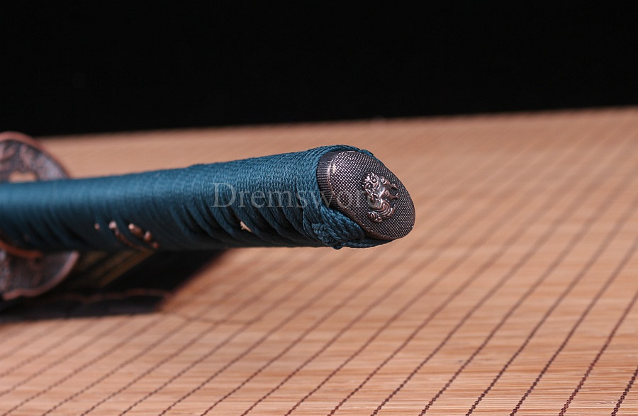 Japanese Samurai Sword Katana 9260 Spring Steel battle ready full tang sharp Shinogi-Zukuri black