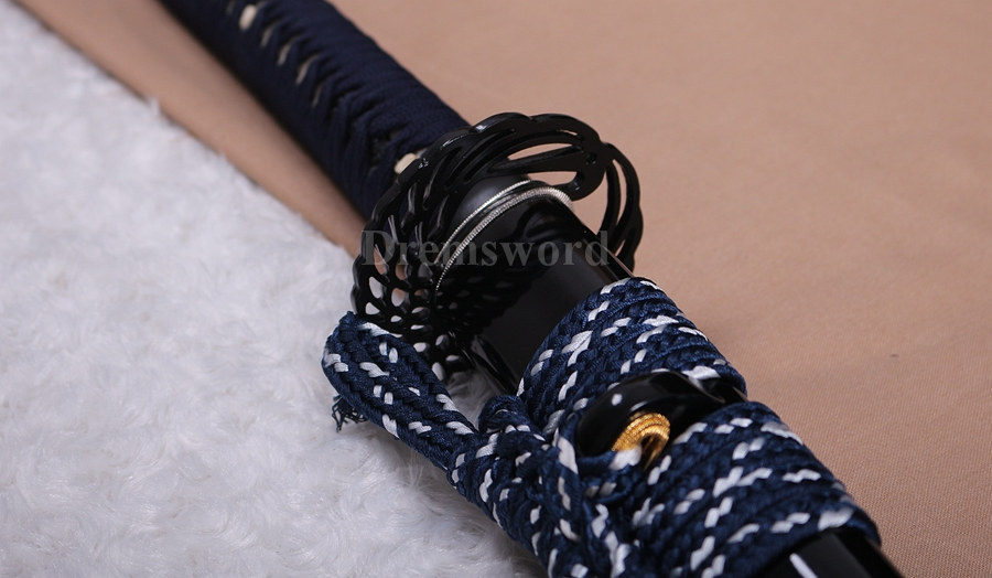 9260 spring steel katana Japanese Samurai Sword sharp full tang blade Battle Ready Shinogi-Zukuri black