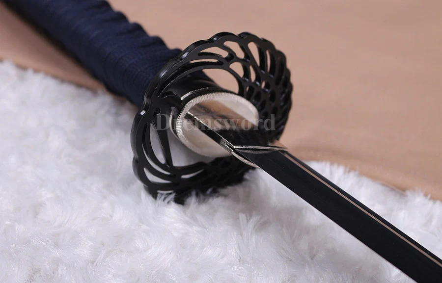 Spring Sword 9260 spring steel katana Japanese Samurai Sword sharp full tang blade ...