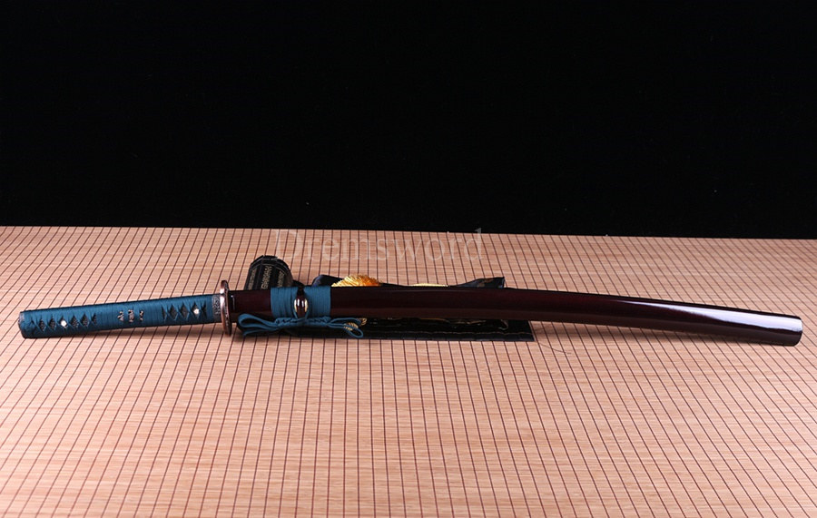 Japanese Samurai Sword Katana 9260 Spring Steel battle ready full tang sharp Shinogi-Zukuri black