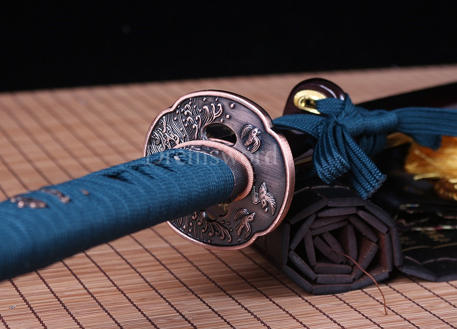Japanese Samurai Sword Katana 9260 Spring Steel battle ready full tang sharp Shinogi-Zukuri black
