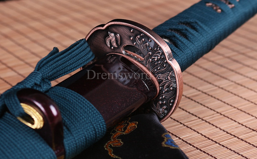 Japanese Samurai Sword Katana 9260 Spring Steel battle ready full tang sharp Shinogi-Zukuri black