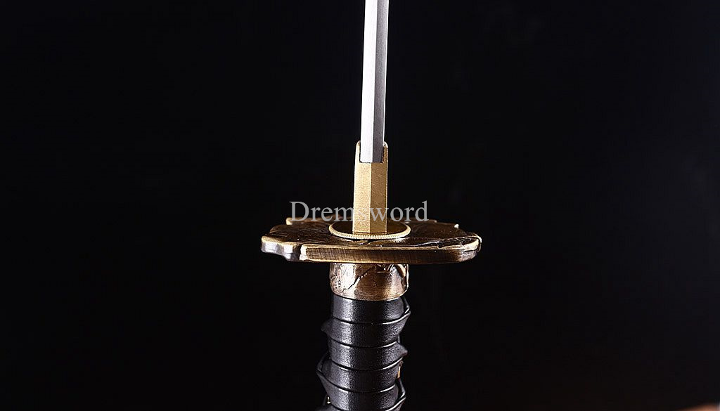 T10 Steel Clay Tempered Abrasive Katana Japanese Samurai Functional Sword Sharp Shinogi-Zukuri battle ready sharp Black
