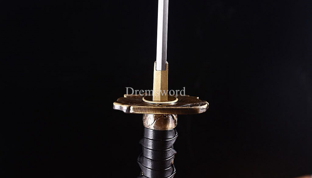 T10 Steel Clay Tempered Abrasive Katana Japanese Samurai Functional Sword Sharp Shinogi-Zukuri battle ready sharp Black