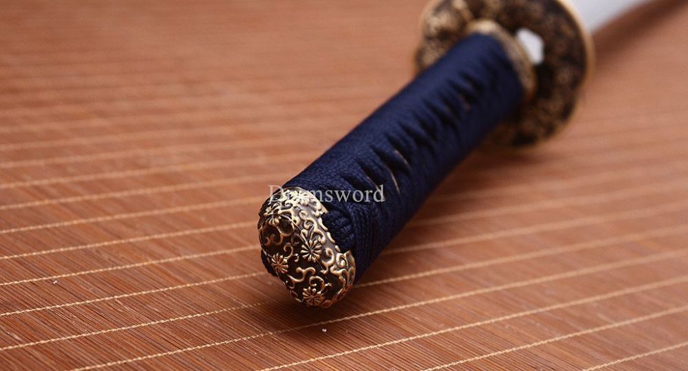 Folded Steel Clay Tempered Katana Hand Abrasive Japanese Samurai Sword Sharp New Shinogi-Zukuri Black
