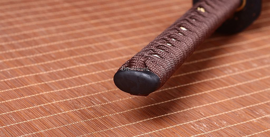 Hadori-polishing Clay tempered T10 Steel coffee Japanese Samurai katana Sword  full tang battle ready O-KISSAKI Shinogi-Zukuri sharp Real hamon Black