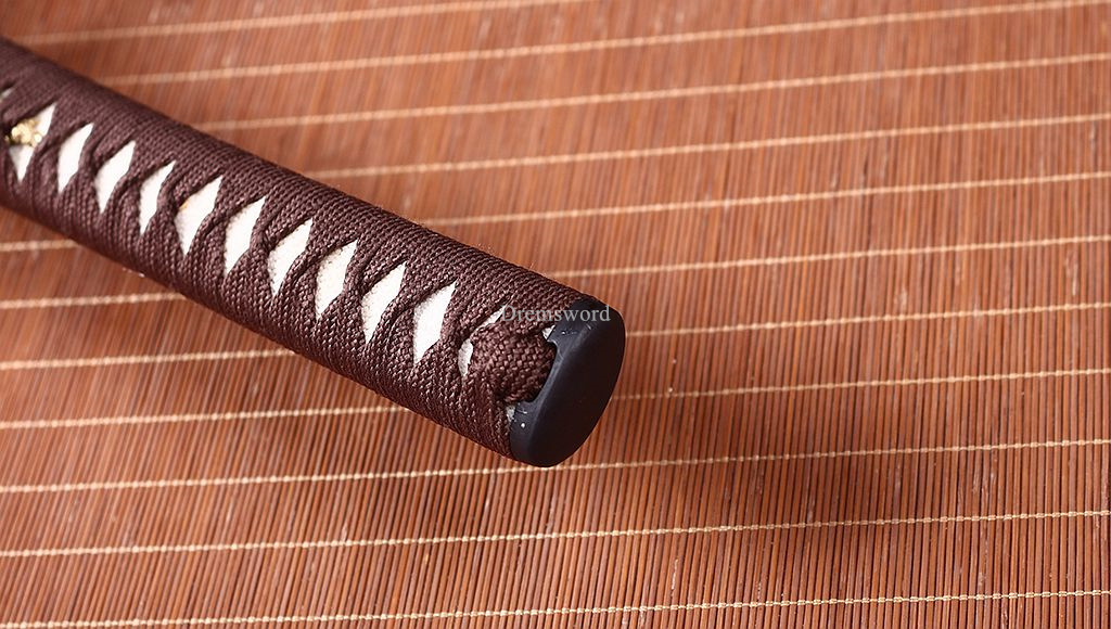 Hadori-polishing Clay tempered T10 Steel coffee Japanese Samurai katana Sword  full tang battle ready O-KISSAKI Shinogi-Zukuri sharp Real hamon Black