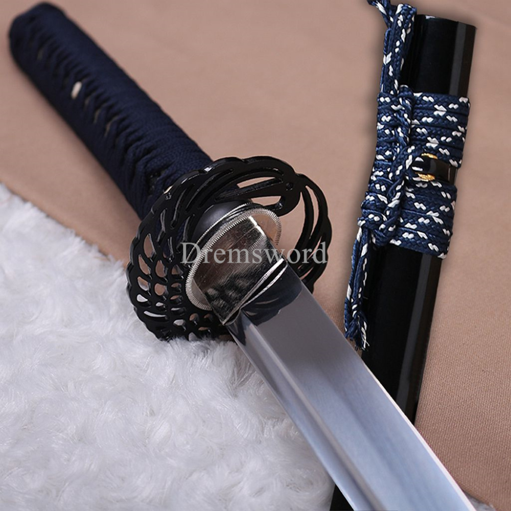 9260 spring steel katana Japanese Samurai Sword sharp full tang blade Battle Ready Shinogi-Zukuri black