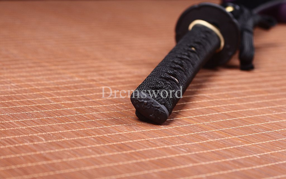 Hadori-polishing Clay tempered T10 Steel black Japanese Samurai katana Sword full tang battle ready O-KISSAKI Shinogi-Zukuri sharp Real hamon