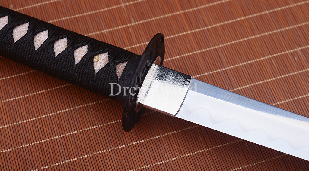 Hadori-polishing Clay tempered T10 Steel black with red sword Japanese Samurai katana Sword full tang battle ready sharp O-KISSAKI Shinogi-Zukuri Real hamon