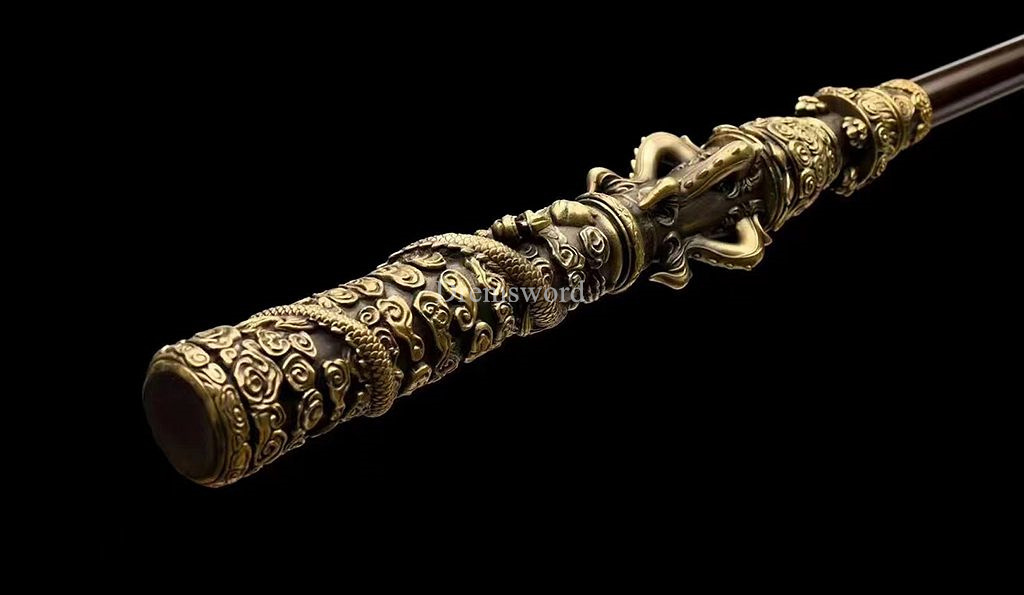 The Replica of Sun Wukong's Weapon Ruyi Jingu Bang 如意金箍棒 from Game Black Myth: Wukong Golden Cudgel Stuff