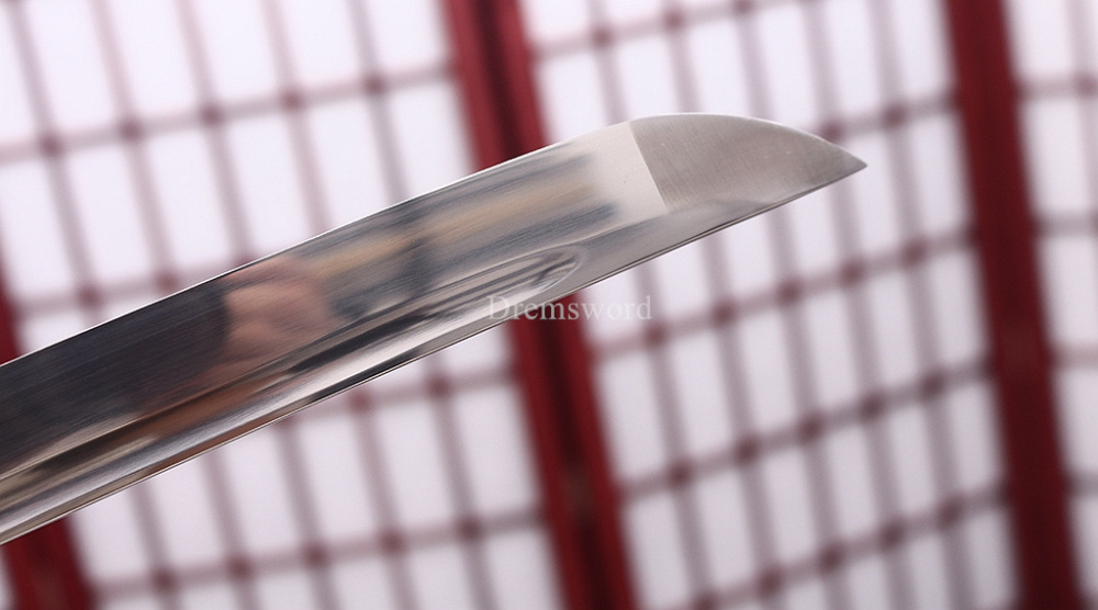 9260 Spring Steel Katana Japanese Samurai Sword Battle Ready Golden Dragon Saya SHINOGI-ZUKURI Black