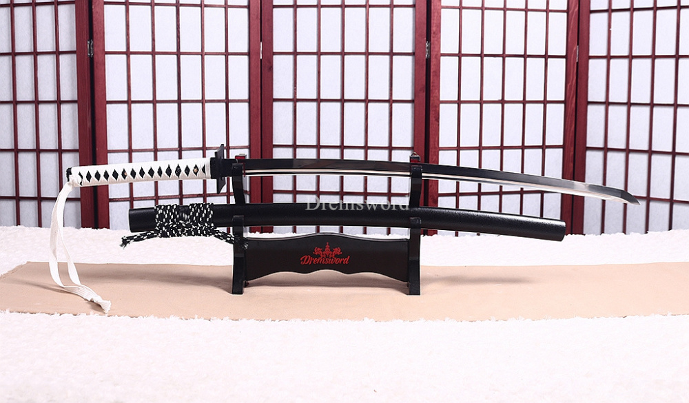 9260 Spring Steel Katana Japanese Samurai Sword Full Tang For Practice Sharp New SHINOGI-ZUKURI Black