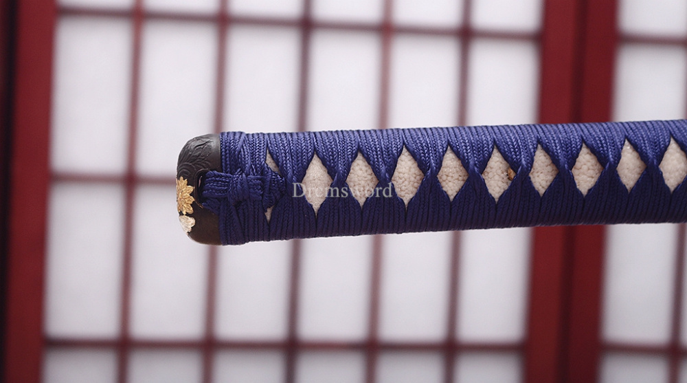 T10 Steel Clay Tempered Hand Abrasive Blue Katana Japanese Samurai  Sword Sharp Shinogi-Zukuri Battle Ready Sharp