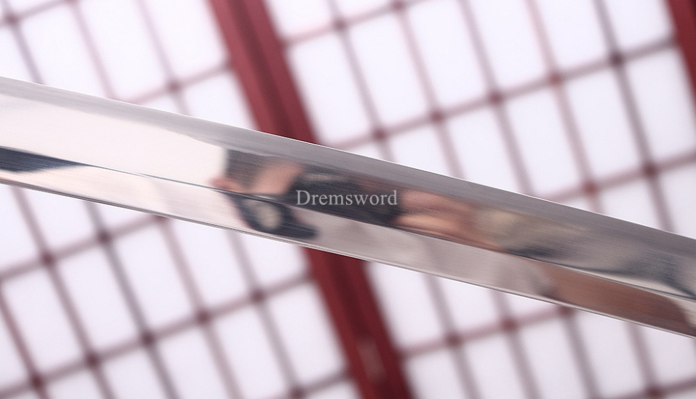 T10 Steel Clay Tempered Hand Abrasive Blue Katana Japanese Samurai  Sword Sharp Shinogi-Zukuri Battle Ready Sharp