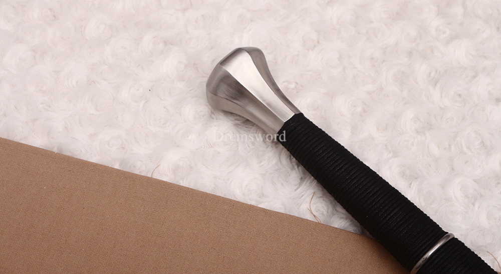 47 inches 9260 Spring Steel European Sword Battle Ready Leather Sheath Double Edge Sword Stainless Steel Fittings