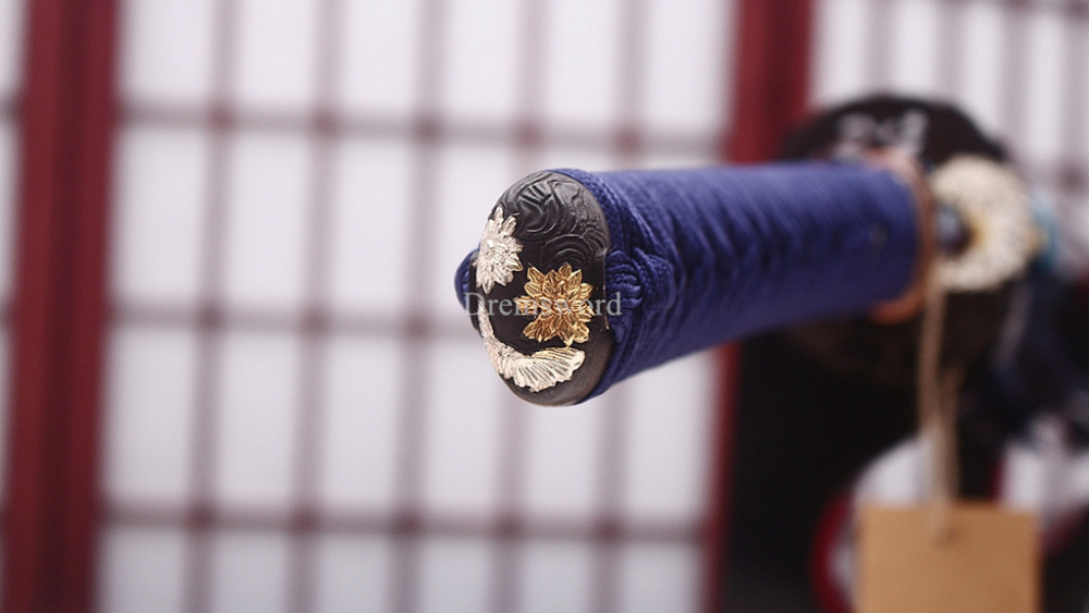 T10 Steel Clay Tempered Hand Abrasive Blue Katana Japanese Samurai  Sword Sharp Shinogi-Zukuri Battle Ready Sharp