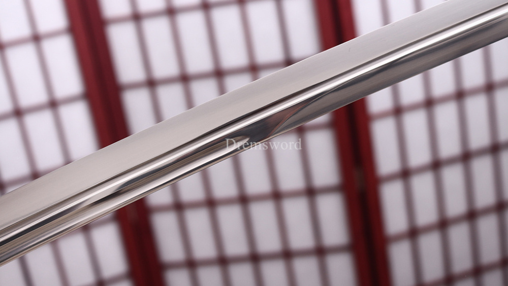 Handmade 9260 Spring Steel Katana Japanese Samurai Functional Red Sword Full Tang Unokubi-Zukuri for Battle