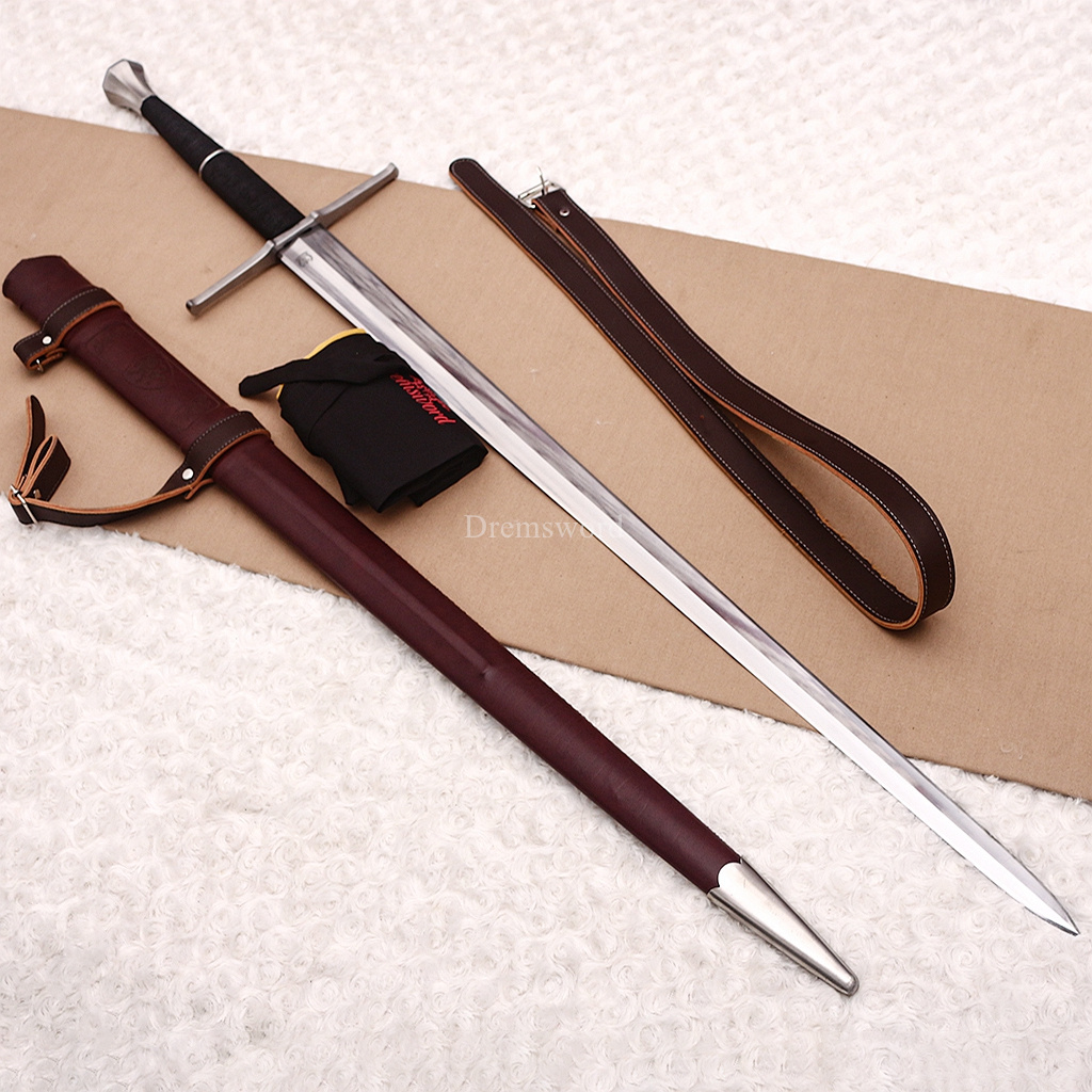 Spring Sword 9260 Spring Steel Katana Japanese Samurai Sword Battle Ready Golden ...
