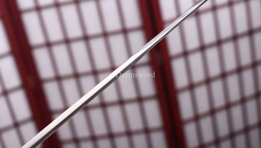Handmade 9260 Spring Steel Katana Japanese Samurai Functional Red Sword Full Tang Unokubi-Zukuri for Battle