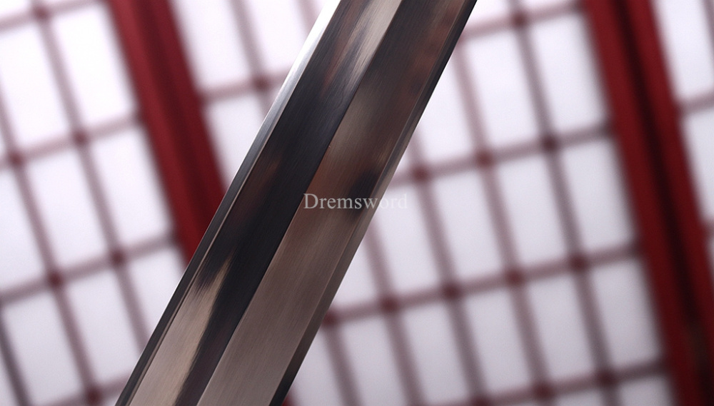 47 inches 9260 Spring Steel European Sword Battle Ready Brown Leather Sheath Double Edge Sword Stainless Steel Fittings