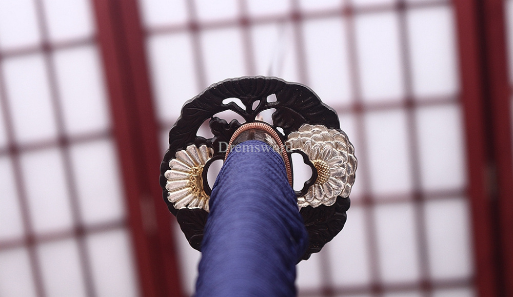 T10 Steel Clay Tempered Hand Abrasive Blue Katana Japanese Samurai  Sword Sharp Shinogi-Zukuri Battle Ready Sharp
