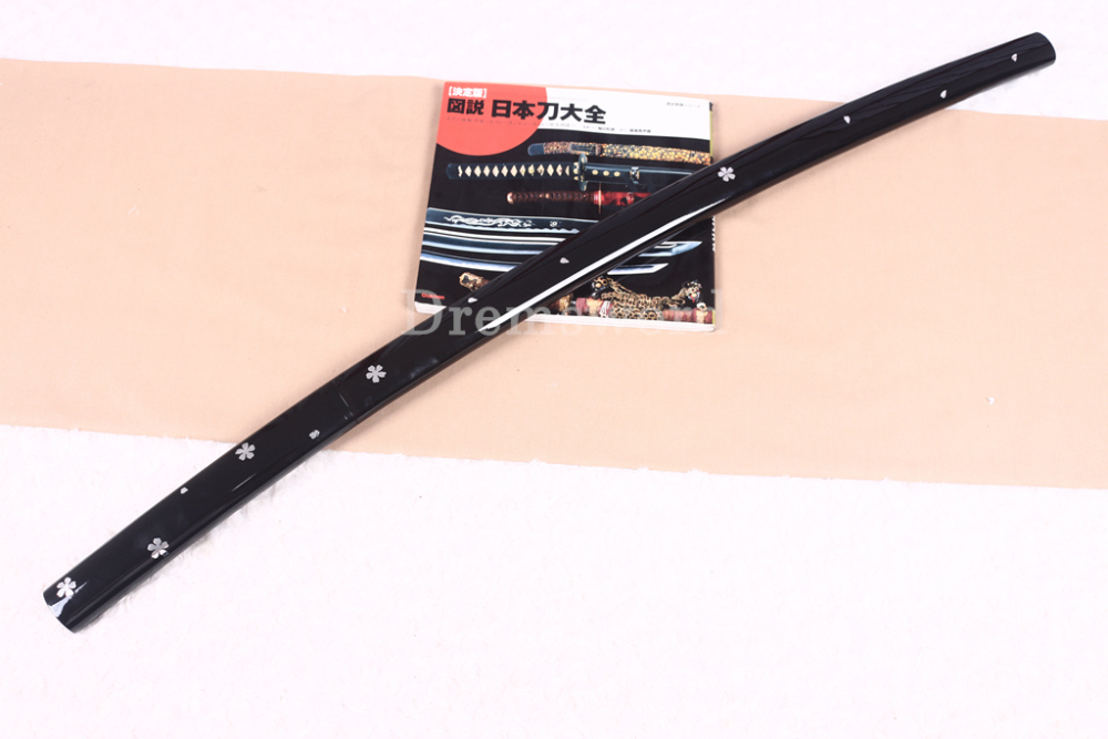 Folded Steel Clay Tempered Shirasaya Kill Bill Oren Ishi Katana Sword Japanese Samurai Sword Sharp Shinogi-Zukuri Black