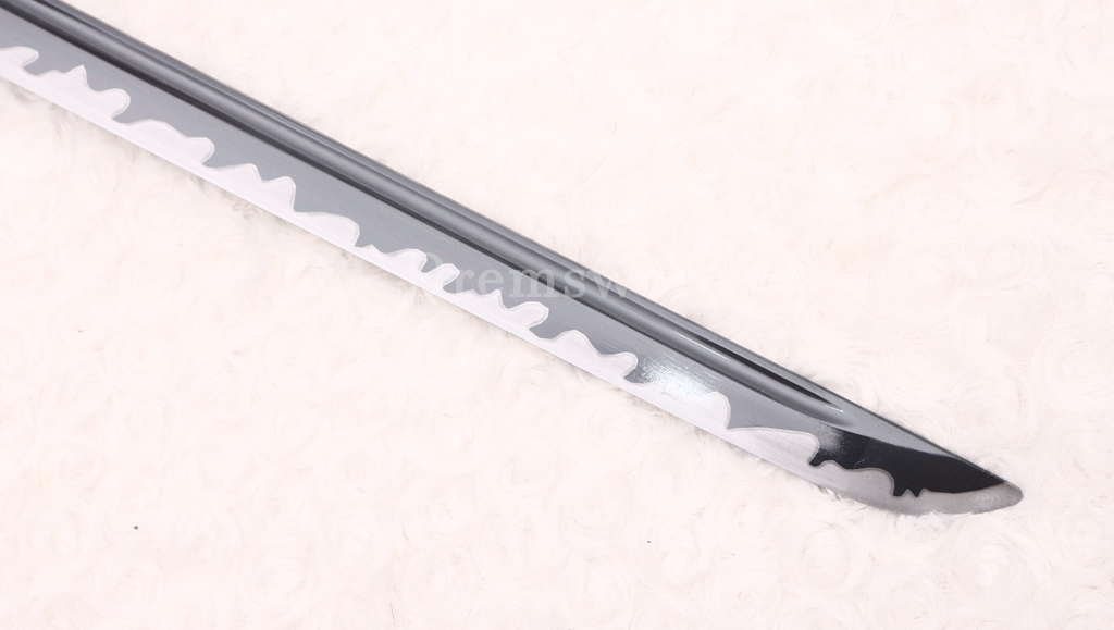 Handmade 9260 Spring Steel Chokuto Katana Japanese Samurai Straight Sword Battle Ready Full Tang Black Blade Shinogi-Zukuri