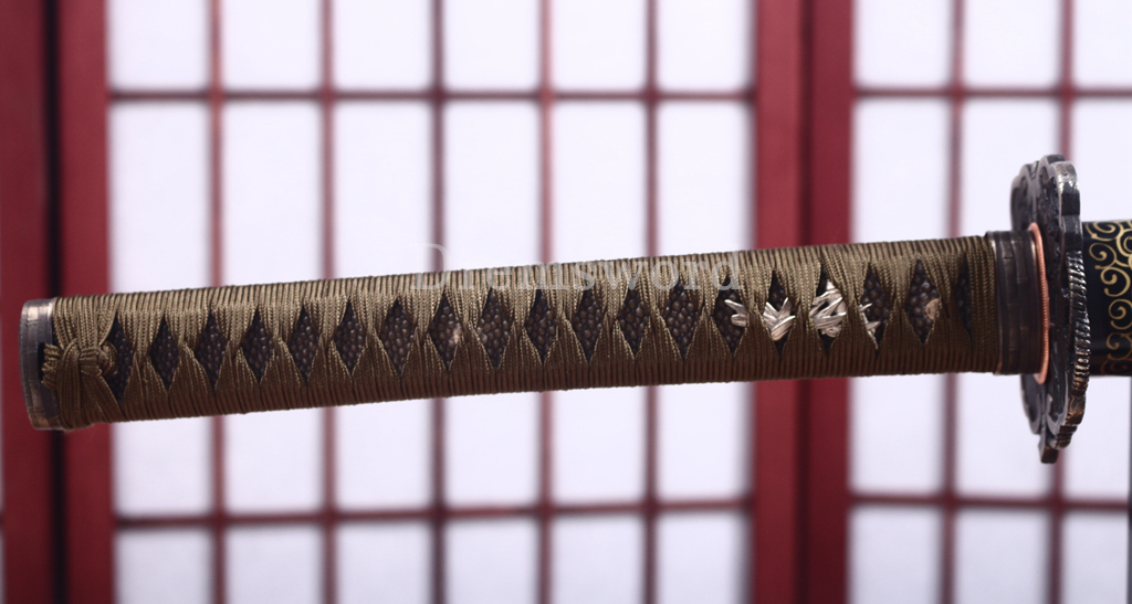 Handmade Self-refined Chinese Tamahagane Katana Japanese Samurai Sword Battle Ready Shinogi Zukuri Hand Painting Saya