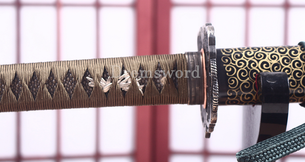 Handmade Self-refined Tamahagane Katana Japanese Samurai Sword Battle Ready Shinogi Zukuri Hand Painting Saya